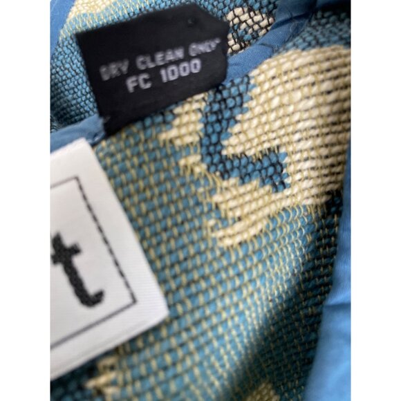 Vintage Keren Hart Tapestry Vest L Horse Pattern Blue Cotton Western Style - Picture 12 of 12